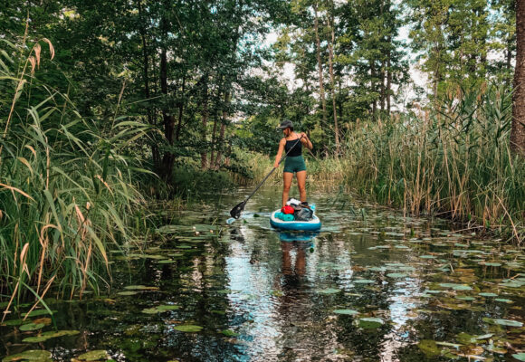SUP on the Mēmele: Lithuanian border