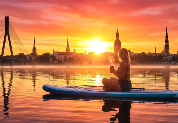 SUP Sunrise in Riga: City Canal