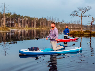 SUP sunrise in the swamp: Ķemeri bog – Piedzīvojums - saullēkts ar SUP Cenas tīrelī