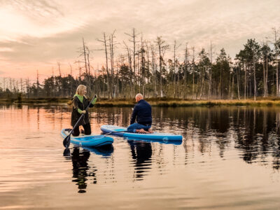SUP sunrise in the swamp: Ķemeri bog – Piedzīvojums - saullēkts ar SUP Cenas tīrelī