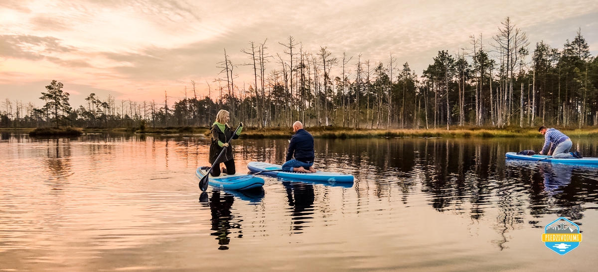 SUP sunrise in the swamp: Ķemeri bog – Piedzīvojums - saullēkts ar SUP Cenas tīrelī