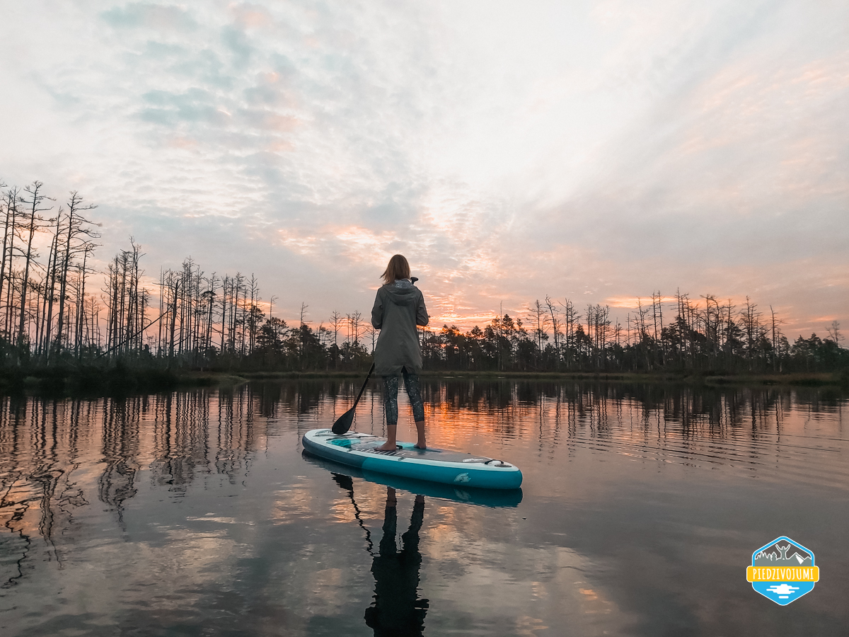 SUP sunrise in the swamp: Ķemeri bog – Piedzīvojums - saullēkts ar SUP Cenas tīrelī