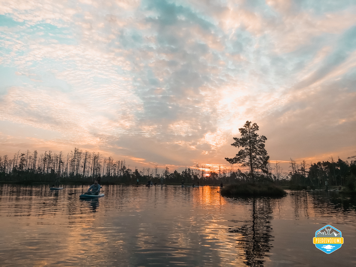 SUP sunrise in the swamp: Ķemeri bog – Piedzīvojums - saullēkts ar SUP Cenas tīrelī