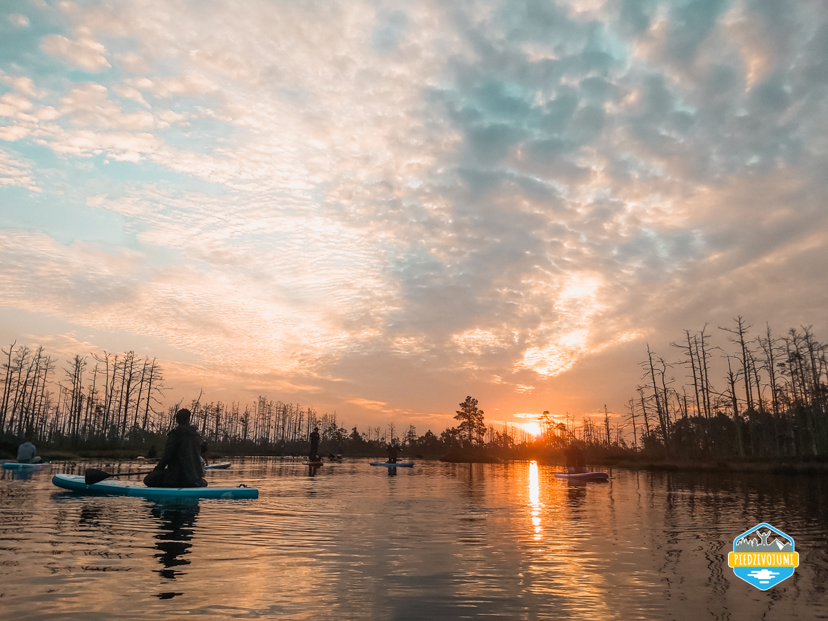 SUP sunrise in the swamp: Ķemeri bog – Piedzīvojums - saullēkts ar SUP Cenas tīrelī