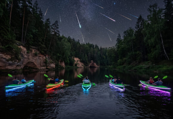 Meteor Shower in Boats: Gauja